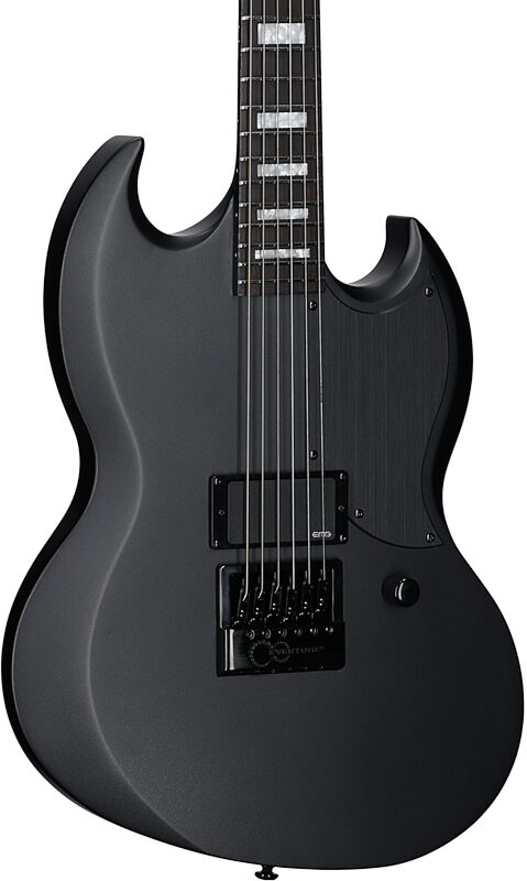 open zoom image for ESP LTD Viper-1001 EverTune Electric Guitar, Charcoal Metallic Satin, Full Left Front