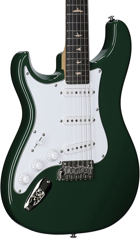 open zoom image for PRS Paul Reed Smith SE Silver Sky Electric Guitar, Left-Handed, Rosewood Fretboard (with Gig Bag), Laurel Green, Full Left Front
