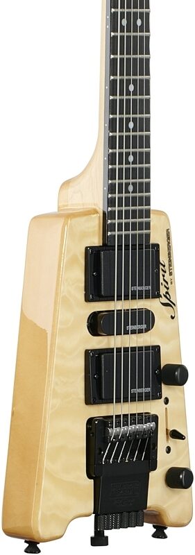 open zoom image for Steinberger GT-PRO Quilt Deluxe Electric Guitar (with Gig Bag), Natural, Full Left Front