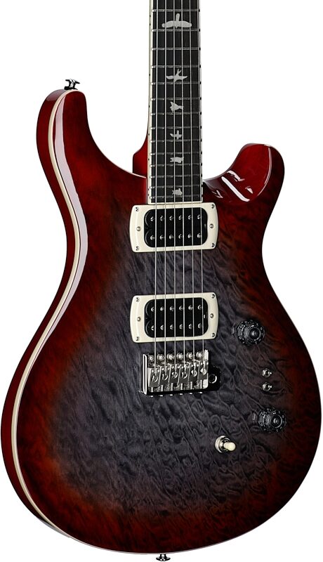 open zoom image for PRS Paul Reed Smith SE Custom 24-08 Quilt Electric Guitar, Charcoal Cherry Burst, Open Box (Very Good), Full Left Front