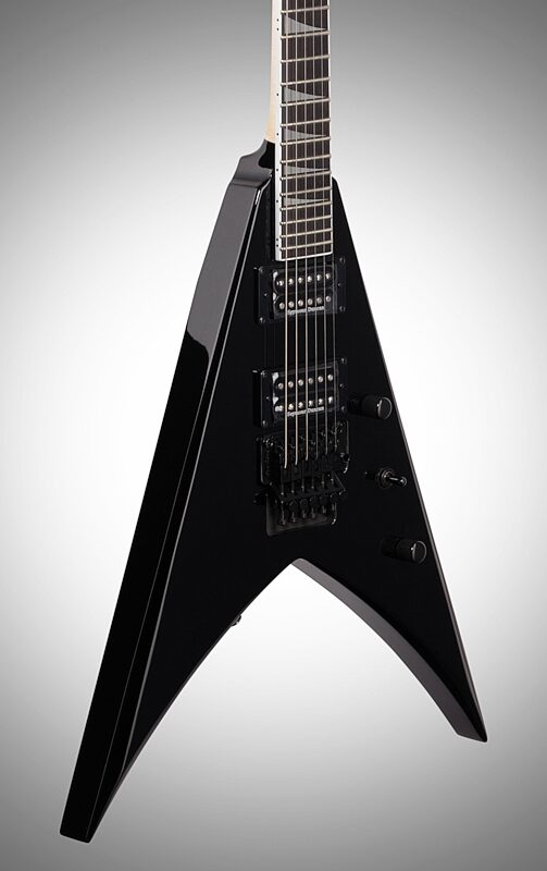 open zoom image for Jackson Pro Series King V KV Electric Guitar, Ebony Fingerboard, Gloss Black, Open Box (Very Good), Full Left Front