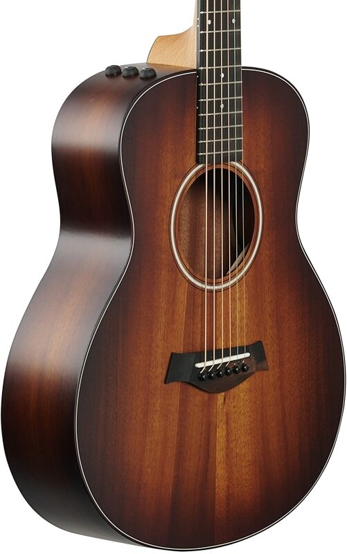 open zoom image for Taylor GS Mini-e Koa Plus Acoustic-Electric Guitar (with Gig Bag), Shaded Edge Burst, Full Left Front