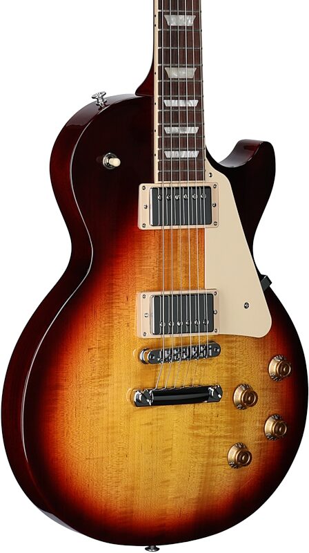 open zoom image for Gibson Les Paul Studio Figured Top Electric Guitar, Bourbon Burst, Open Box (Very Good), Full Left Front