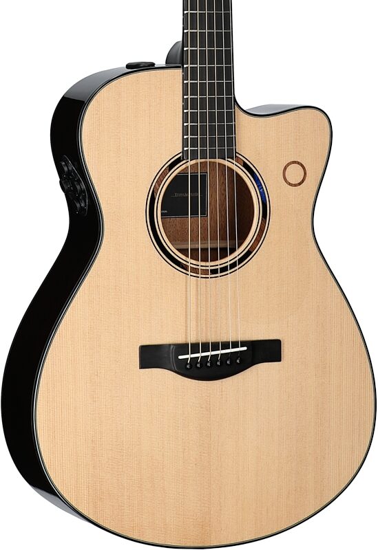 open zoom image for Yamaha TAS3 C TransAcoustic Cutaway Acoustic-Electric Guitar (with Gig Bag), Natural, Full Left Front