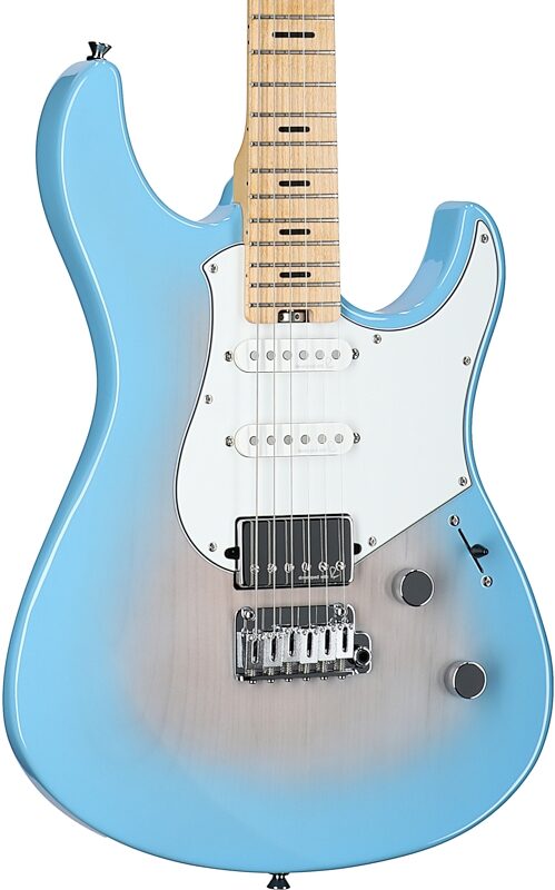 open zoom image for Yamaha Pacifica Professional PACP12M Electric Guitar, Maple Fretboard (with Case), Beach Blue Burst, Full Left Front