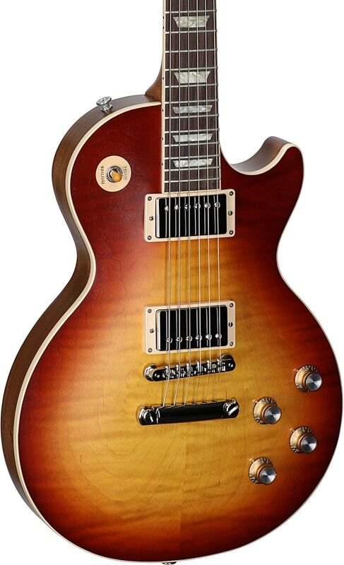 open zoom image for Gibson Les Paul Standard '60s Faded Electric Guitar (with Case), Vintage Bourbon Burst, Full Left Front