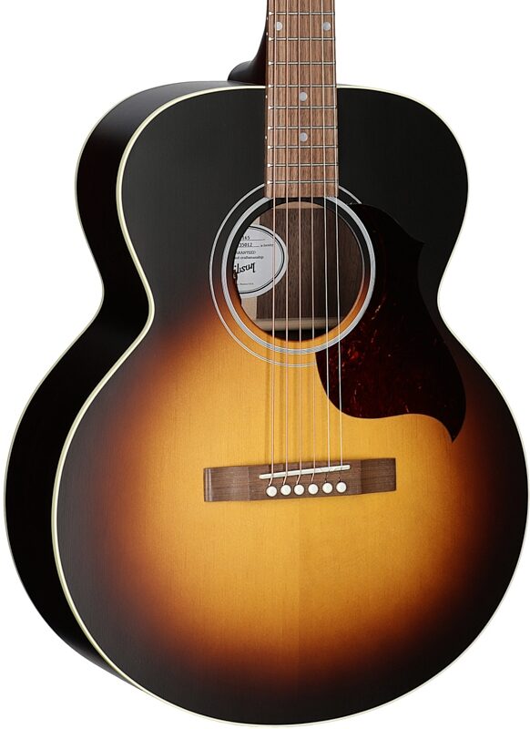 open zoom image for Gibson Exclusive J-165 Non-Cutaway Jumbo Acoustic-Electric Guitar (with Case), Satin Vintage Sunburst, Open Box (Very Good), Full Left Front