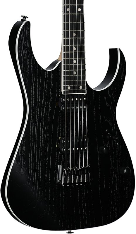 open zoom image for Ibanez RGR662AHBF Prestige Electric Guitar (with Case), Weathered Black, Full Left Front