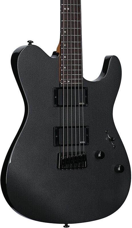 open zoom image for ESP LTD TH-400 Electric Guitar, Charcoal Metallic, Full Left Front