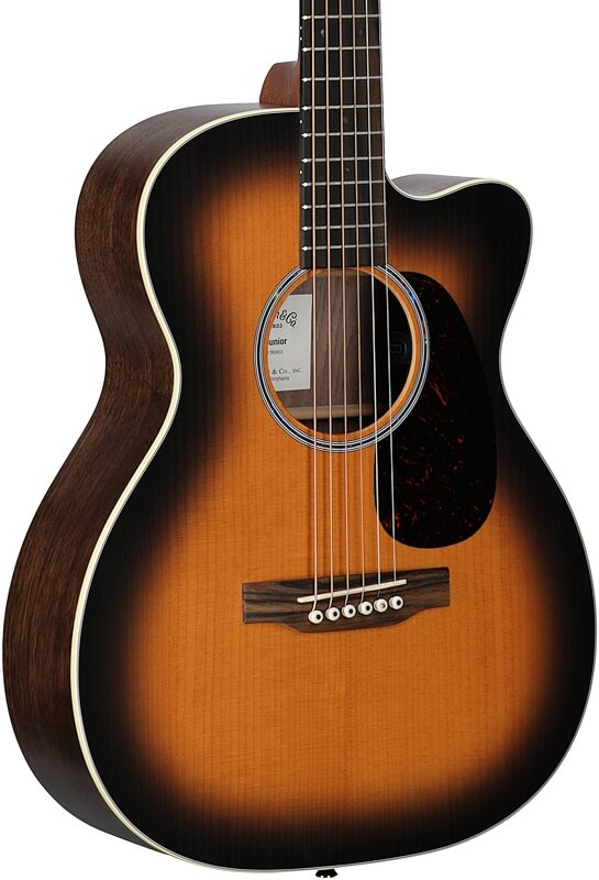 open zoom image for Martin 000C Jr E Walnut Acoustic-Electric Guitar (with Gig Bag), Vintage Burst, Full Left Front