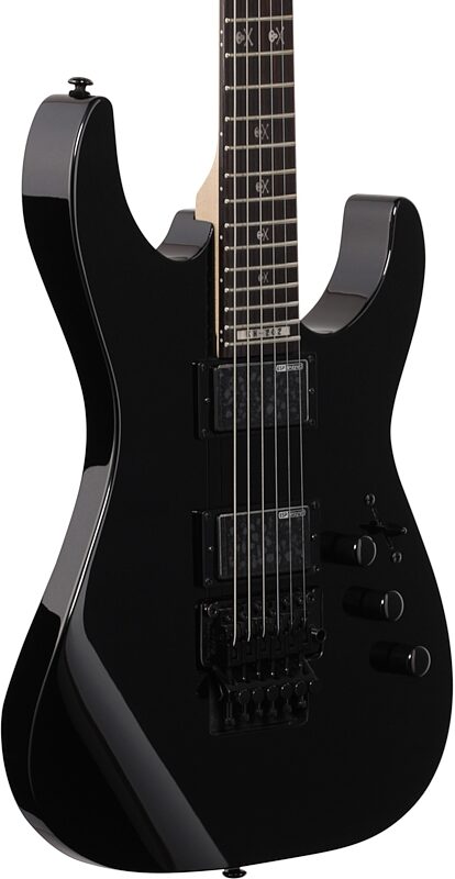 open zoom image for ESP LTD KH202 Kirk Hammett Signature Electric Guitar, Black, Full Left Front