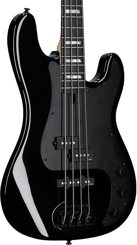 open zoom image for Lakland Skyline 44-64 Custom GZ PJ Electric Bass, Black, Full Left Front