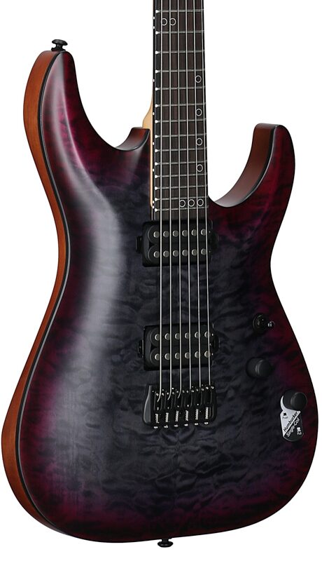 open zoom image for Schecter Omen Extreme-II Electric Guitar, Nocturne Shadow, Black Hardware, Full Left Front