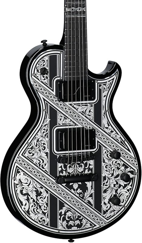 open zoom image for Schecter Solo II Przym Palladium Electric Guitar, Gloss Black, Full Left Front