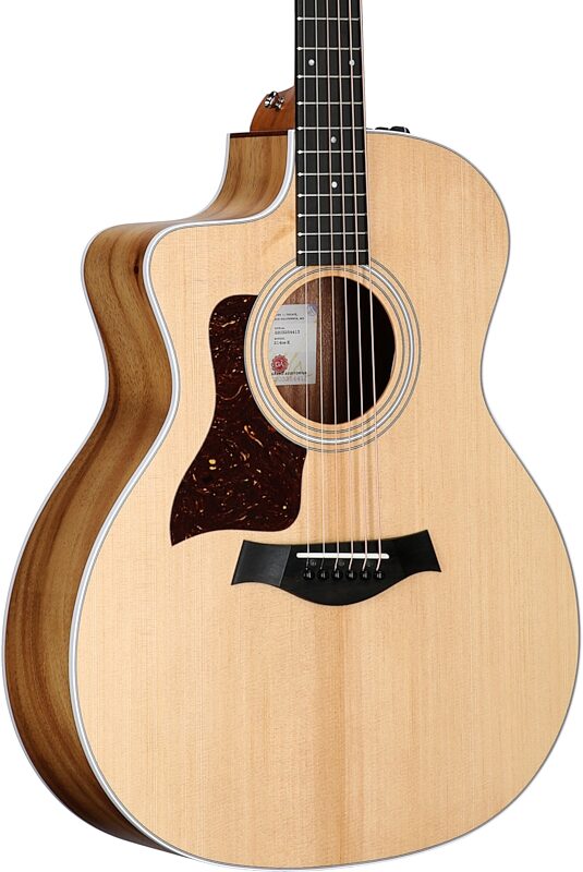 open zoom image for Taylor 214ce-K Grand Auditorium Acoustic-Electric Guitar, Left-Handed (with Gig Bag), Natural, Full Left Front