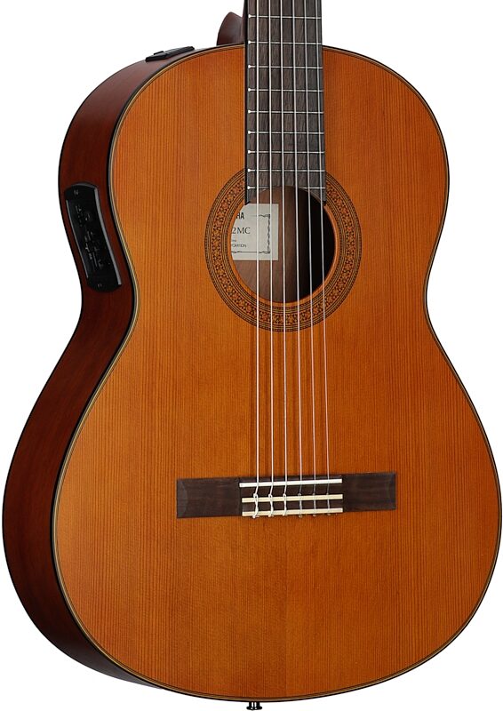 open zoom image for Yamaha CGX122MC Cedar Top Classical Acoustic-Electric Guitar, Natural, Full Left Front