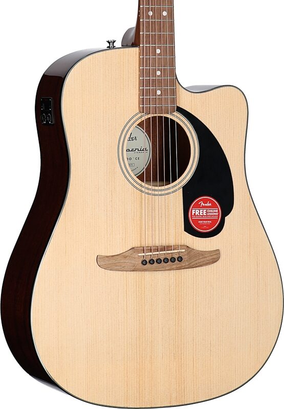 open zoom image for Fender California Standard Redondo CE Dreadnought Acoustic-Electric Guitar, Natural, Full Left Front