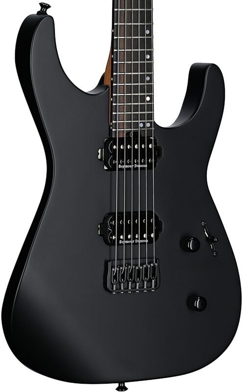 open zoom image for Jackson American Series Virtuoso HT Electric Guitar, (with Case), Satin Black, Full Left Front