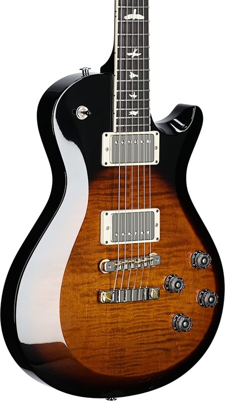 open zoom image for PRS Paul Reed Smith S2 McCarty 594 Singlecut Electric Guitar (with Gig Bag), Black Amber, Full Left Front