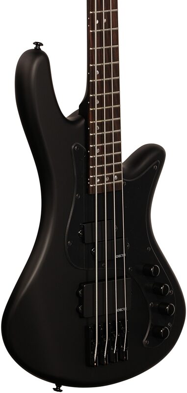 open zoom image for Schecter Stiletto Stealth-4 Electric Bass, Satin Black, Full Left Front