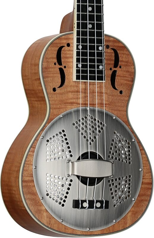 open zoom image for Gold Tone Reso-Maple Concert Resophonic Ukulele, New, Full Left Front