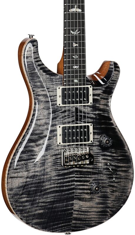 open zoom image for PRS Paul Reed Smith 2011 Custom 24 10-Top Electric Guitar with Case, Charcoal, Full Left Front