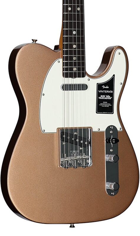 open zoom image for Fender Vintera III Mid 60s Telecaster Electric Guitar (with Gig Bag), Firemist Gold, Alder Body, Rosewood Fretboard, Full Left Front