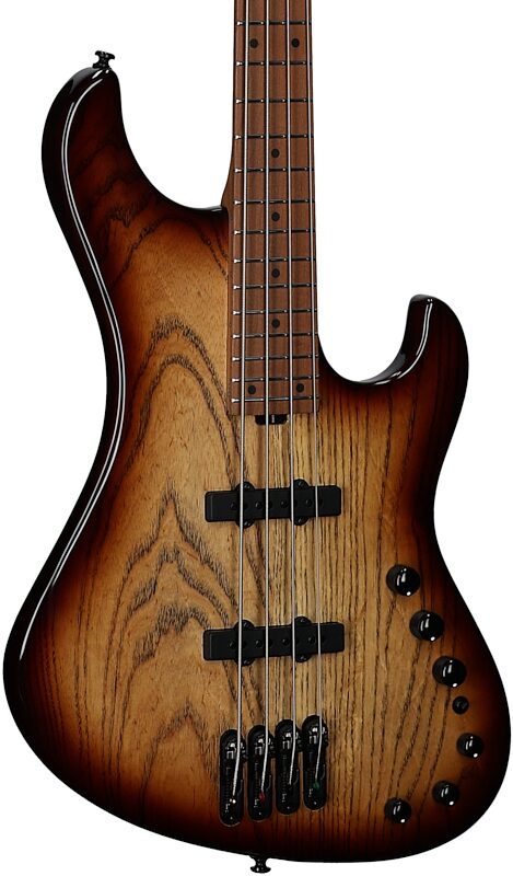 open zoom image for Ibanez MDM1300 Mode Electric Bass (with Gig Bag), Natural Stained Amber, Full Left Front