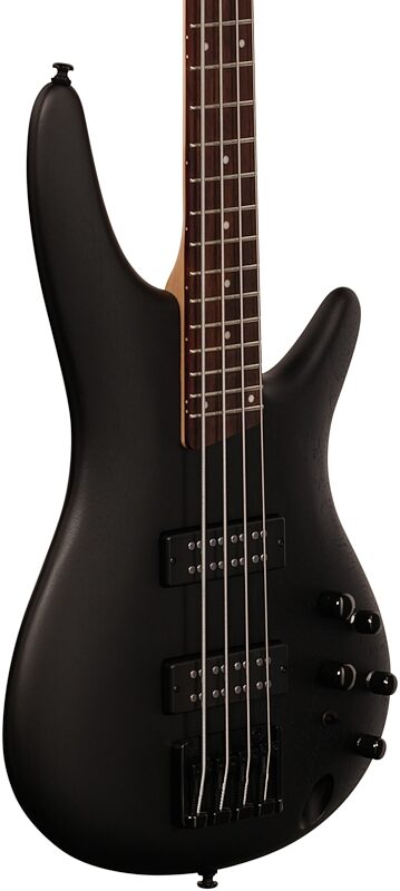 open zoom image for Ibanez SR300E Electric Bass, Weathered Black, Full Left Front