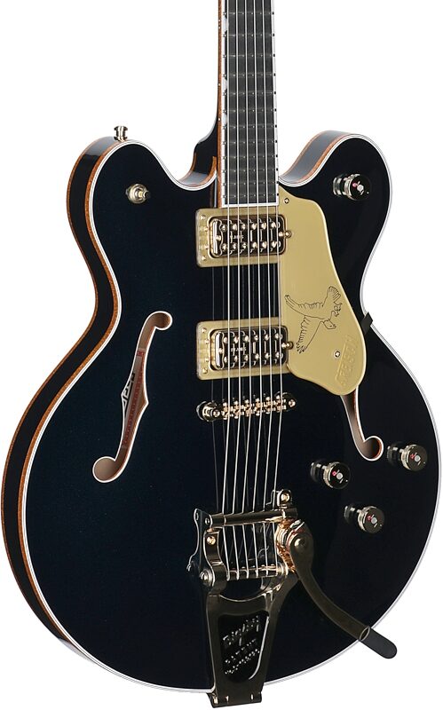 open zoom image for Gretsch Falcon Center Block LTD Double-Cut Electric Guitar (with Case), Midnight Sapphire, Open Box (Very Good), Full Left Front