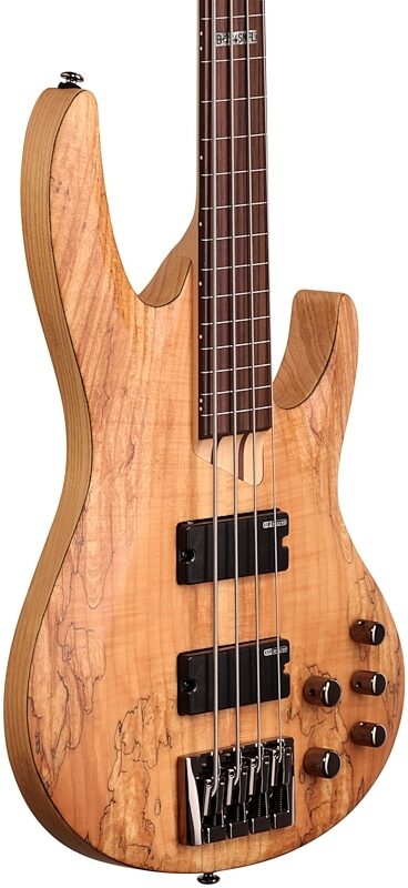 open zoom image for ESP LTD B-204SM Fretless Electric Bass, Natural Satin, Full Left Front