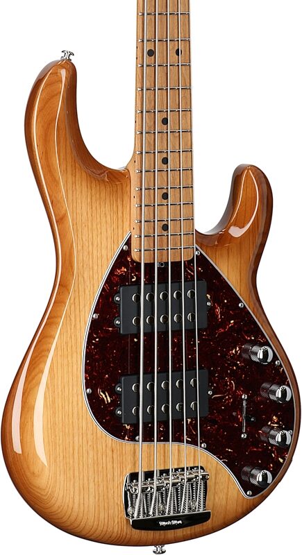 open zoom image for Ernie Ball Music Man StingRay 5 Special HH Electric Bass (with Case), Hot Honey, Maple Fretboard, Full Left Front