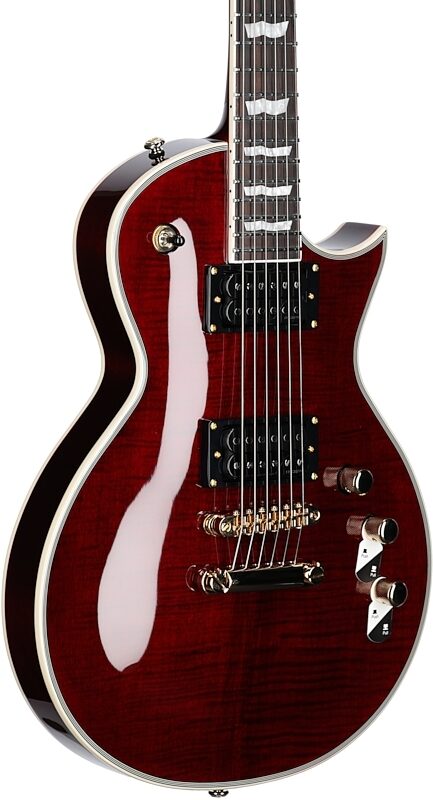 open zoom image for ESP LTD EC-1000T CTM Traditional Series Electric Guitar, See-Thru Black Cherry, Open Box (Good), Full Left Front