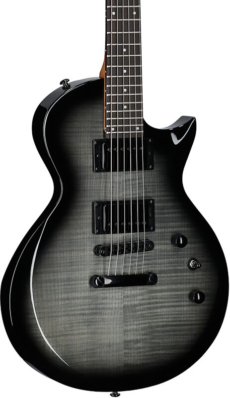 open zoom image for ESP LTD EC-200DX FM Electric Guitar, Charcoal Burst, Full Left Front