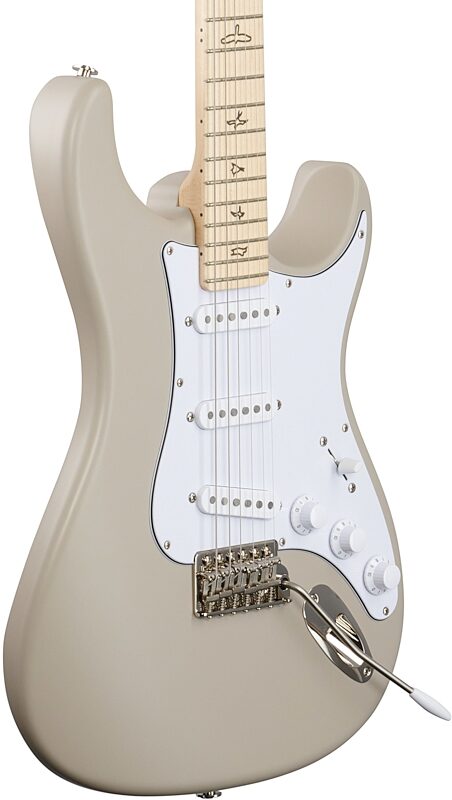 open zoom image for PRS Paul Reed Smith John Mayer Silver Sky Electric Guitar, Maple Fretboard (with Gig Bag), Moc Sand Satin, Full Left Front
