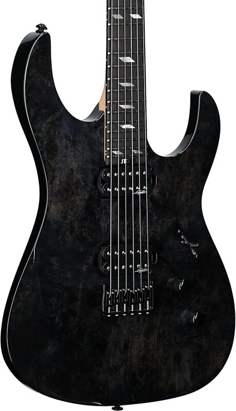 open zoom image for Legator N6SS Ninja 6 Super Shred Electric Guitar, Black, Full Left Front