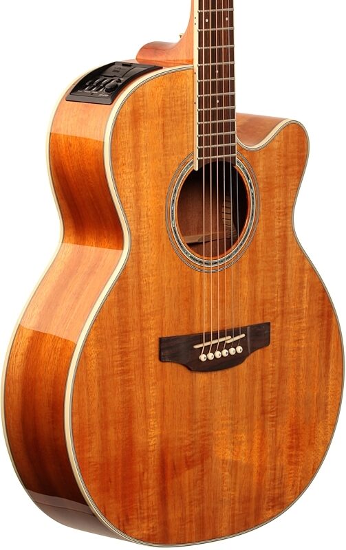 open zoom image for Takamine GN77KCE Acoustic-Electric Guitar, Koa, Natural, Full Left Front
