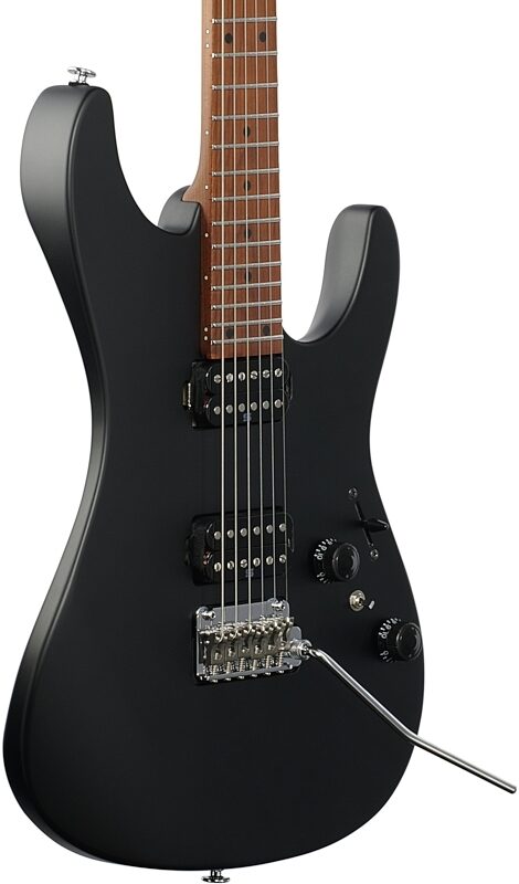 open zoom image for Ibanez AZ2402 Prestige Electric Guitar (with Case), Black Flat, Full Left Front