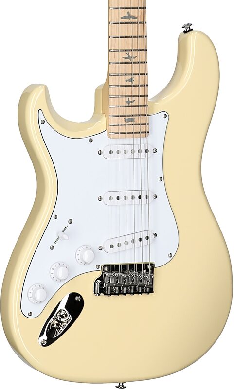 open zoom image for PRS Paul Reed Smith SE Silver Sky Electric Guitar, Left-Handed, Maple Fretboard (with Gig Bag), Moon White, Full Left Front