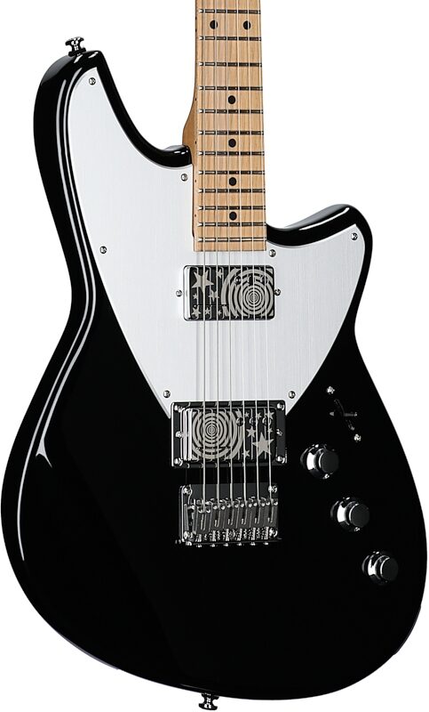 open zoom image for Reverend Billy Corgan Z-One Electric Guitar, Midnight Black, Full Left Front