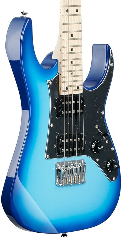 open zoom image for Ibanez GRGM21M Mikro Electric Guitar, Blue Burst, Full Left Front