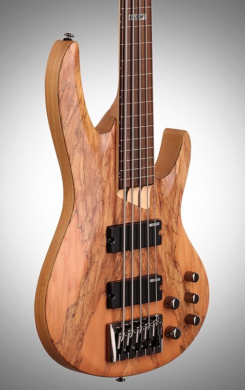 open zoom image for ESP LTD B-205SM Fretless Electric Bass, 5-String, Natural Satin, Full Left Front