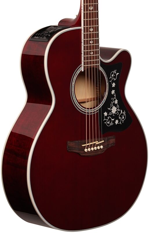 open zoom image for Takamine GN75CE Acoustic-Electric Guitar, Wine Red, Full Left Front
