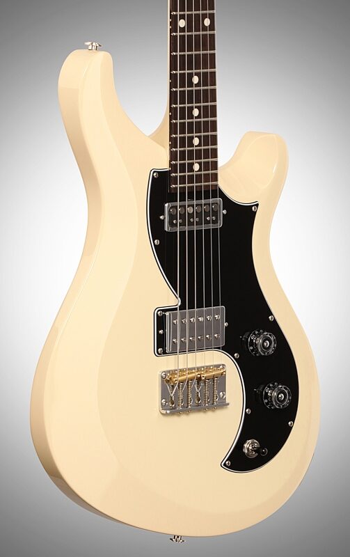 open zoom image for PRS Paul Reed Smith S2 Vela Electric Guitar, Dot Inlays (with Gig Bag), Antique White, Full Left Front