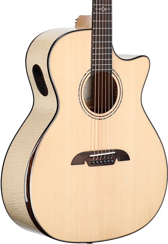 open zoom image for Alvarez AGFM80CEAR Artist Elite Grand Auditorium Acoustic-Electric Guitar, Natural, Full Left Front