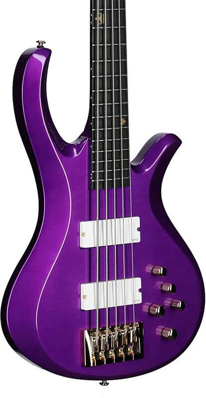 open zoom image for Schecter FreeZesicle-5 Electric Bass, 5-String, Purple, Open Box (Very Good), Full Left Front