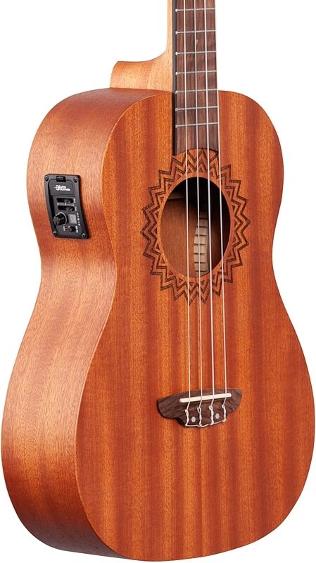 open zoom image for Luna Vintage Mahogany Baritone Acoustic-Electric Ukulele, New, Full Left Front
