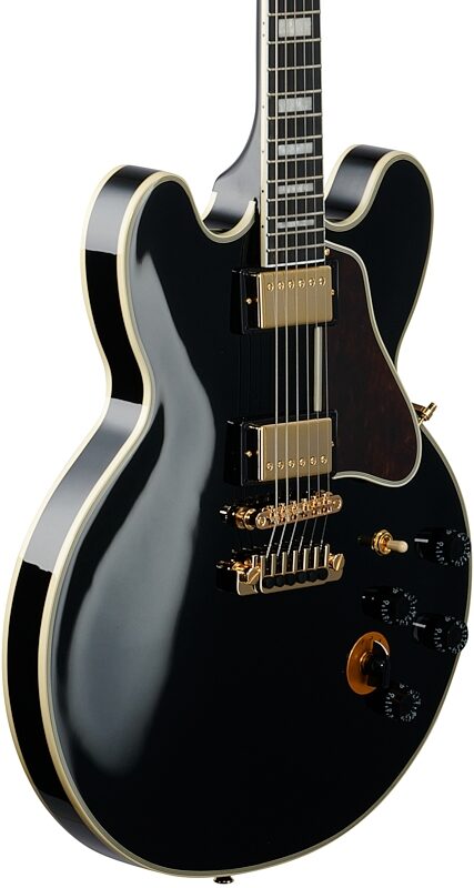 open zoom image for Epiphone B.B. King Lucille Electric Guitar (with EpiLite Case), Ebony, Full Left Front