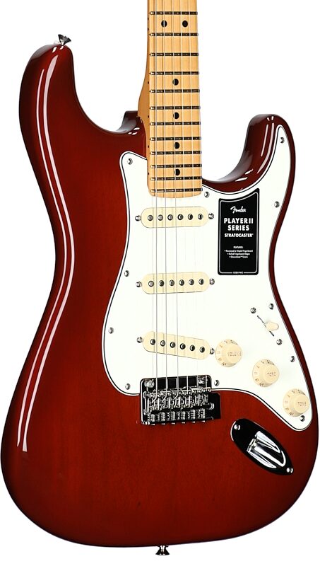open zoom image for Fender Player II Stratocaster Chambered Mahogany Electric Guitar, Mocha Burst, Full Left Front