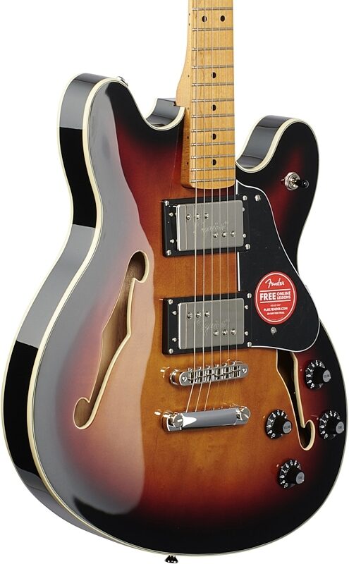 open zoom image for Squier Classic Vibe Starcaster Electric Guitar, with Maple Fingerboard, 3-Color Sunburst, Open Box (Very Good), Full Left Front